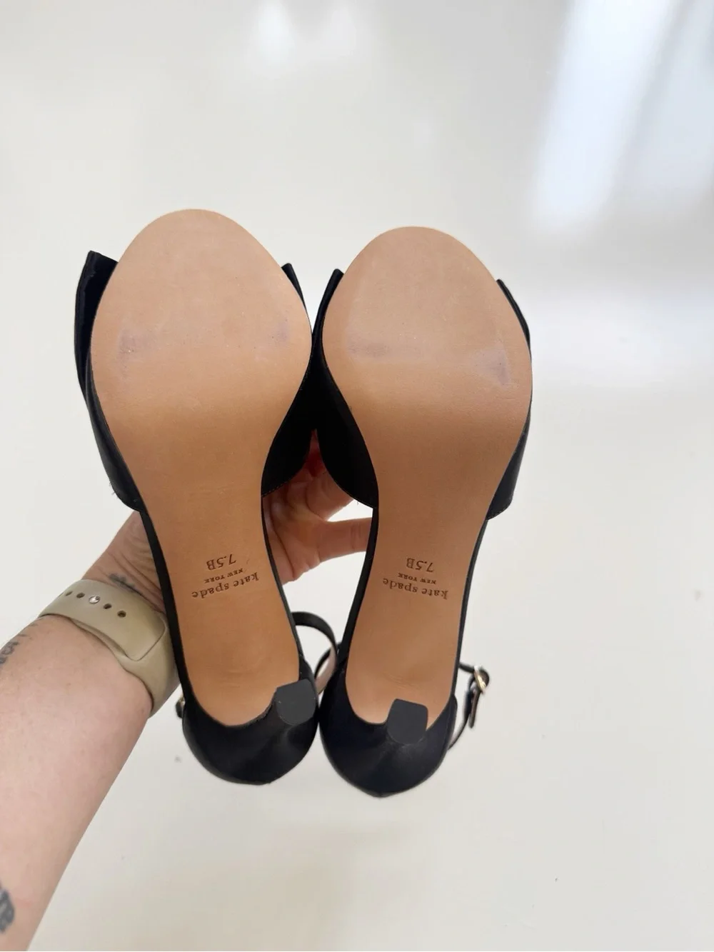 Kate Spade New York Bridal Bow Black Heeled Sandals Size 7.5